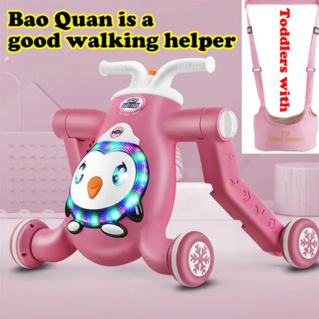 Baby Walker Kids Ride-On Toy Infant Three In One Multi Function Walker Trolley Scooter Baby Scooter Tricycle Car For Children 3