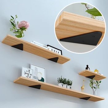 

2PCS Triangle Golden Black White Iron Angle Bracket Heavy Support Wall Mounted Bench Table Shelf Bracket DIY Home Decoration