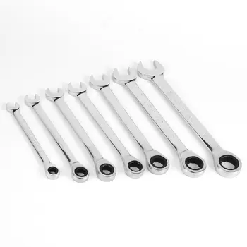 

7pcs Torque Ratchet Wrench Set Universal Key Double-ended Torque Wrench Ratchet Spanner Open-ended Auto Car Repair Tools