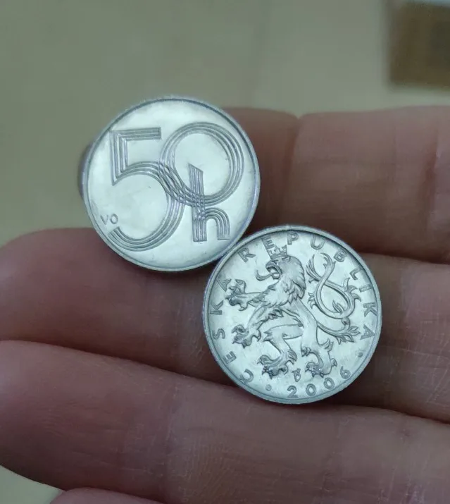 Чешская Республика монеты 50 Гц 19 мм европейская версия Коллекция 100% настоящая