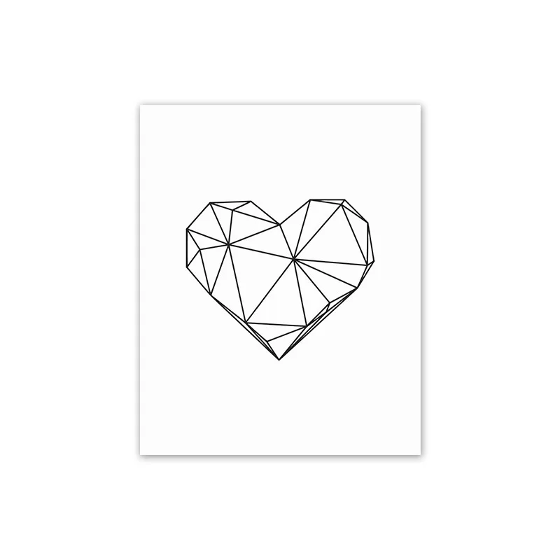 01 Скандинавский стиль любовь плакат черный и белый холст живопись Amore настенные картины для гостиной скандинавские украшения домашнего искусства - Цвет: 01