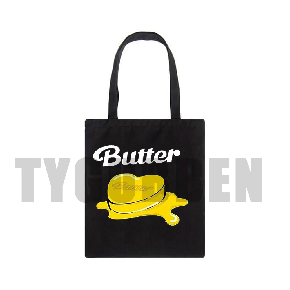 Korean New Album Butter Harajuku KPOP Shoulder Bag Canvas Bag Harajuku Shopper Bag Fashion Casual Summer Shoulder Bags bolsos