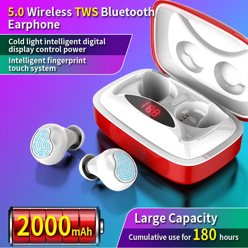 TWS с сенсорным управлением Bluetooth V5.0 бинауральные наушники aptx без потерь с шумоподавлением Беспроводные наушники 10h время прослушивания музыки - Цвет: 03
