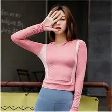 Новинка, длинные рукава, тянущиеся, обтягивающие, быстросохнущие, для йоги, женские топы, повседневные, для тренировок, для фитнеса, женская футболка