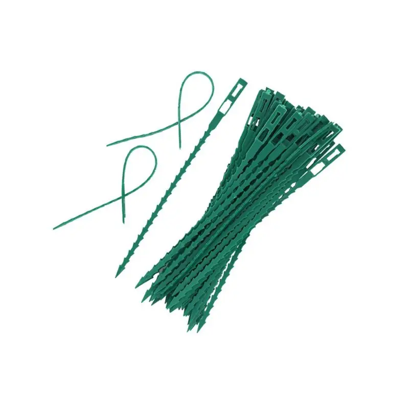 

50pcs Garden Cable Ties Reusable Plant Support Shrubs Fastener Tree Locking Zip 831F