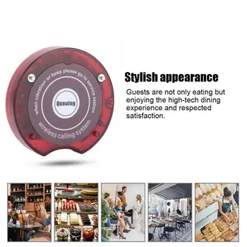 

Calling Pagers System 10 pcs/Pack Long Distance Wireless Guest Paging Queuing System Receiver Red for SU-668