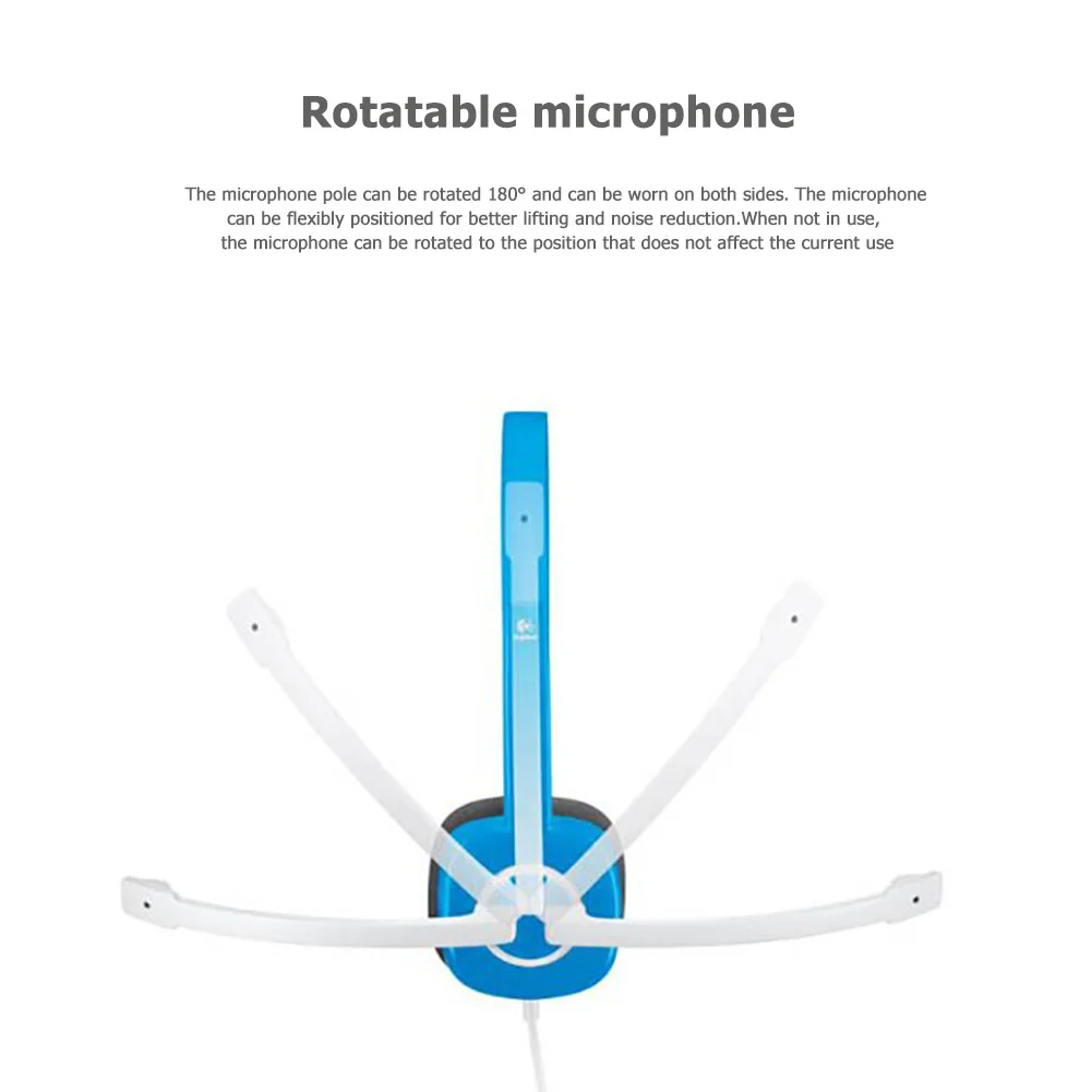 Logitech H150 Dual 3 5mm Wired Headphone Stereo Over Ear Headset Gaming Earphone with Microphone for Computer PC Desktop
