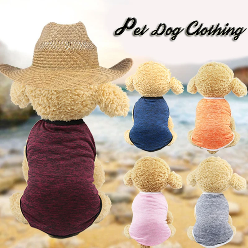 

2019 Thin Pet Dog Vest For Small Dog Classic Simple Dirt-resistant Breathable Puppy Dog Teddy Clothes Spring Summer Dog Supplies