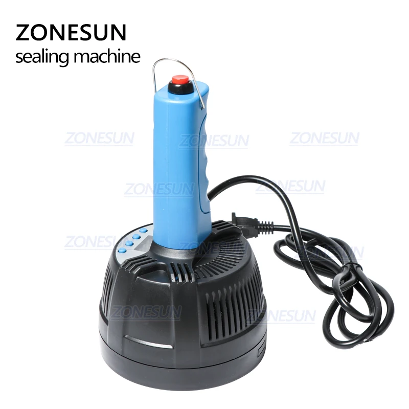 ZONESUN 20-100 мм ручной электромагнитный индукционный герметик мед пластиковая стеклянная бутылка крышка Оловянная машина для запечатывания алюминиевой фольгой