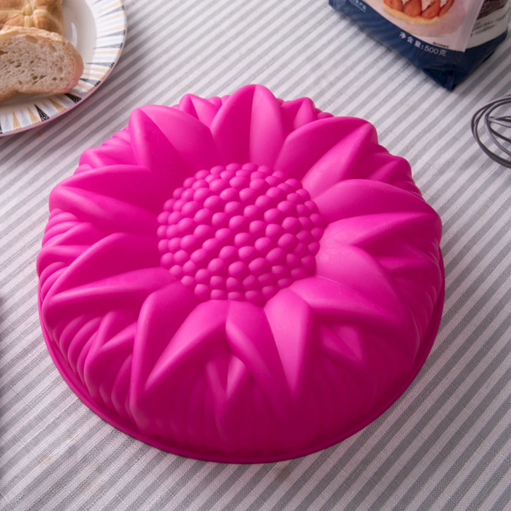 Sunflower Silicone Big Cake Pan Bread Chocolate Pizza Baking Tray Mold