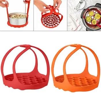 

Pressure Cooker Sling Silicone Bakeware Lifter Accessories Cookers Kitchen Anti-slip Drain Pad Heat Insulated Mat Egg Rack