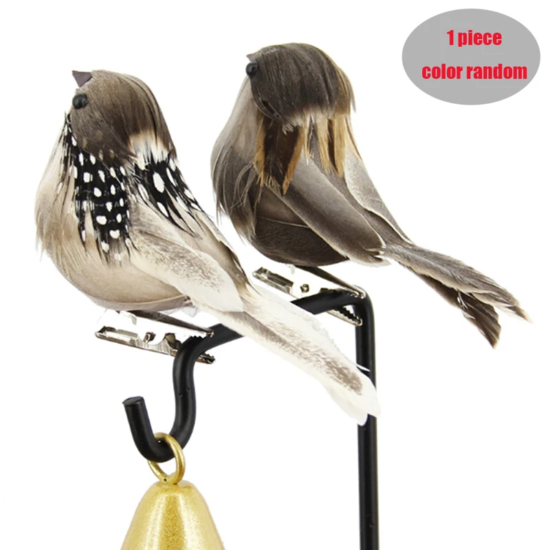 1PCS/2PCS Artificial Birds Fake Foam Animal Simulation Feather Birds Models DIY Wedding Home Garden Ornament Decoration 