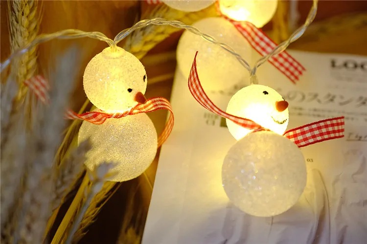 1,5/3 м светодиодный светильник в виде рождественского снеговика с питанием от батареек, уличный водонепроницаемый декоративный Сказочный светильник для свадебной вечеринки