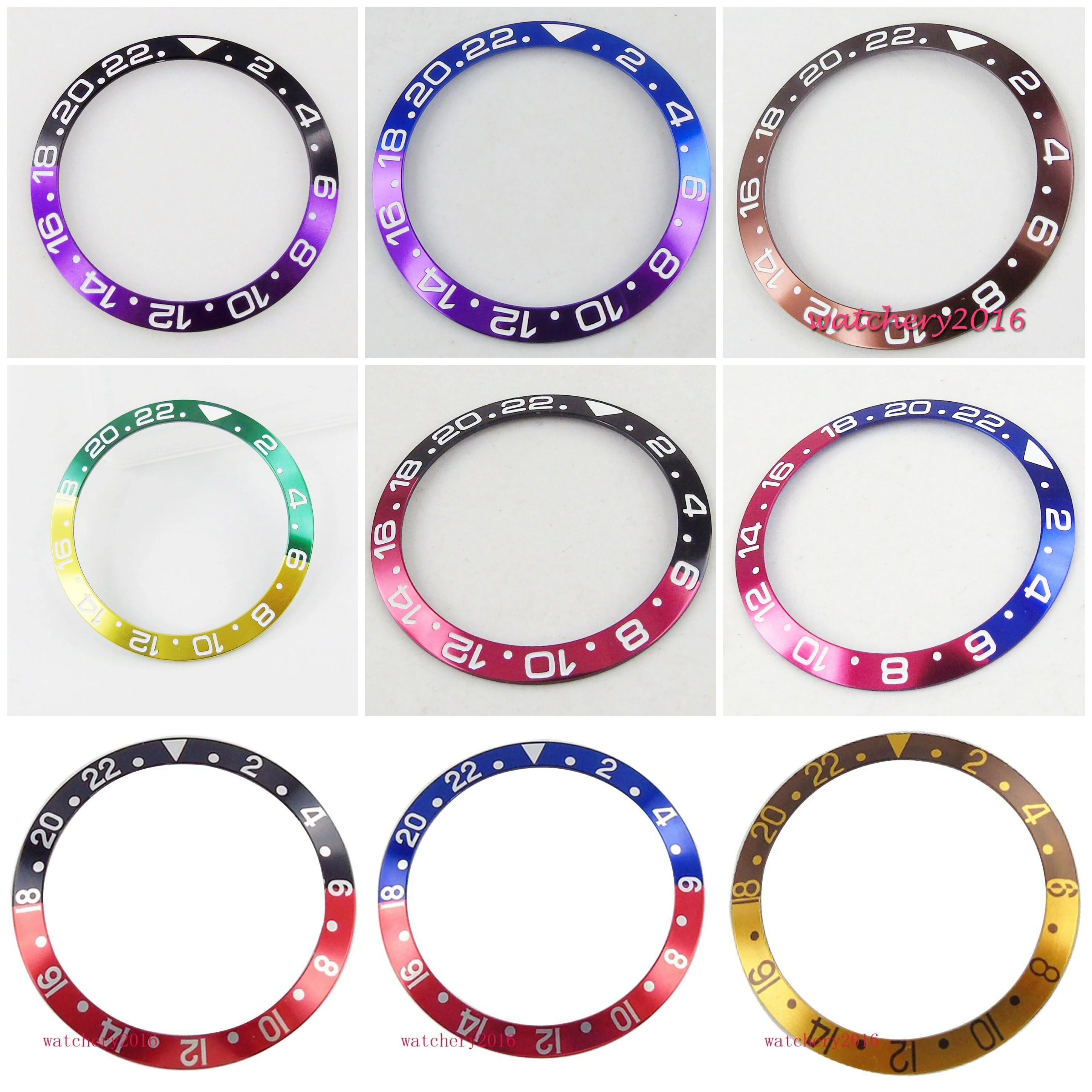 Gmt Bezel Insert Aluminum Aluminum Watch Bezel Aluminum Insert 40mm