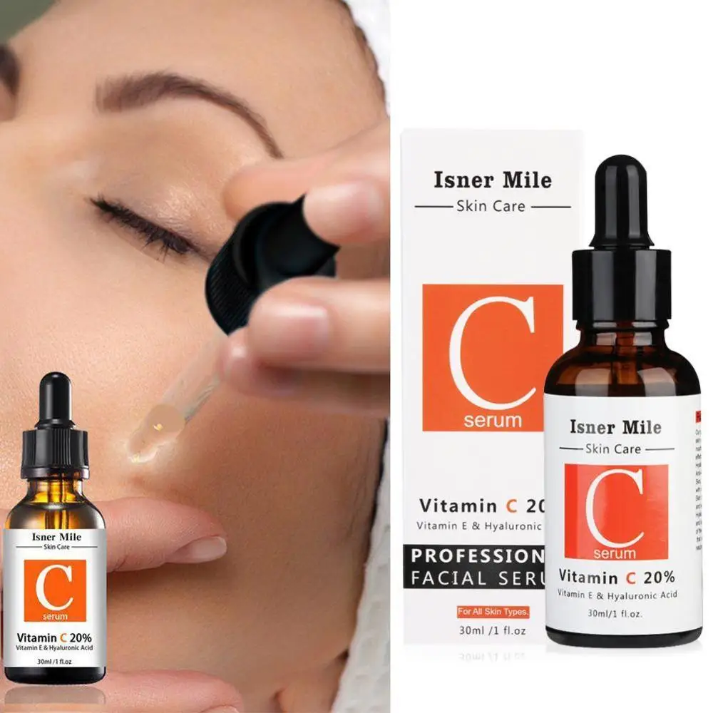 NEW Vitamin C 20% Serum Hyaluronic Acid Retinol Isner Mile 30ml V 2.5% Face Serum Anti Wrinkle Whitening Moisturizing Skin Care NEW Vitamin C 20% Serum Hyaluronic Acid Retinol Isner Mile 30ml V 2.5% Face Serum Anti Wrinkle Whitening Moisturizing Skin Care