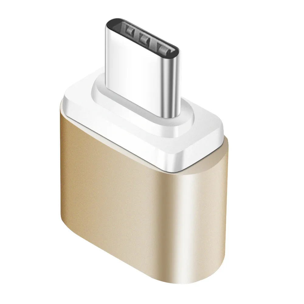 Ouhaobin USB 2,0 Женский к type C Мужской адаптер OTG конвертер для мобильного телефона портативный зарядный адаптер для samsung S9 - Цвет: GD