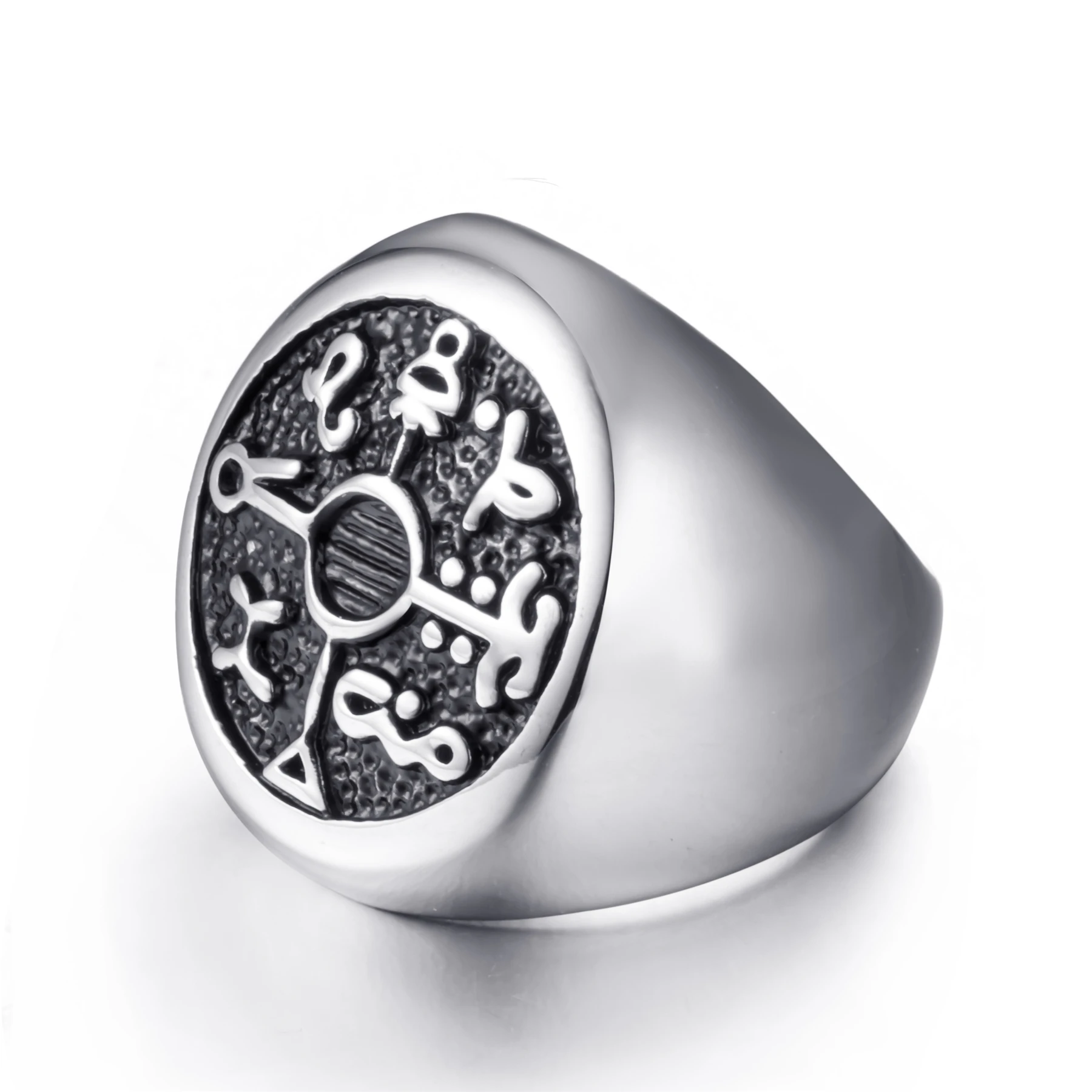 Защитная печать Соломона Каббалы магия мужские Мальчики кольцо из нержавеющей стали 316L символ ювелирные изделия