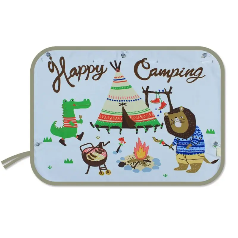 New   70*50CM Children Car Side Window Sunshade Cartoon Curtain sun visor UV Protection Curtain For Boys Kids Cars Rear Side