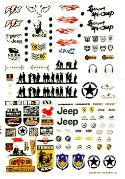 

42*30cm RC car shell body sticker Simulation sticker personalized decorative decals for 1/10 1/8 RC Buggy Monster drift Crawler