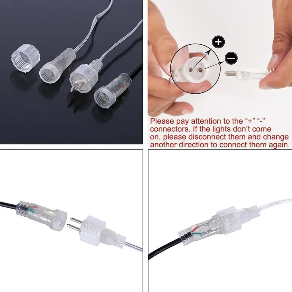 Chuva de Meteoros à Prova Gota de Chuva Jardim ao ar Decoração do Feriado Tubos Dwaterproof Água Led String Light 110-240v Neve Queda Lâmpada Livre 30cm 8 4 prova dwaterproof água led string light 110-240v