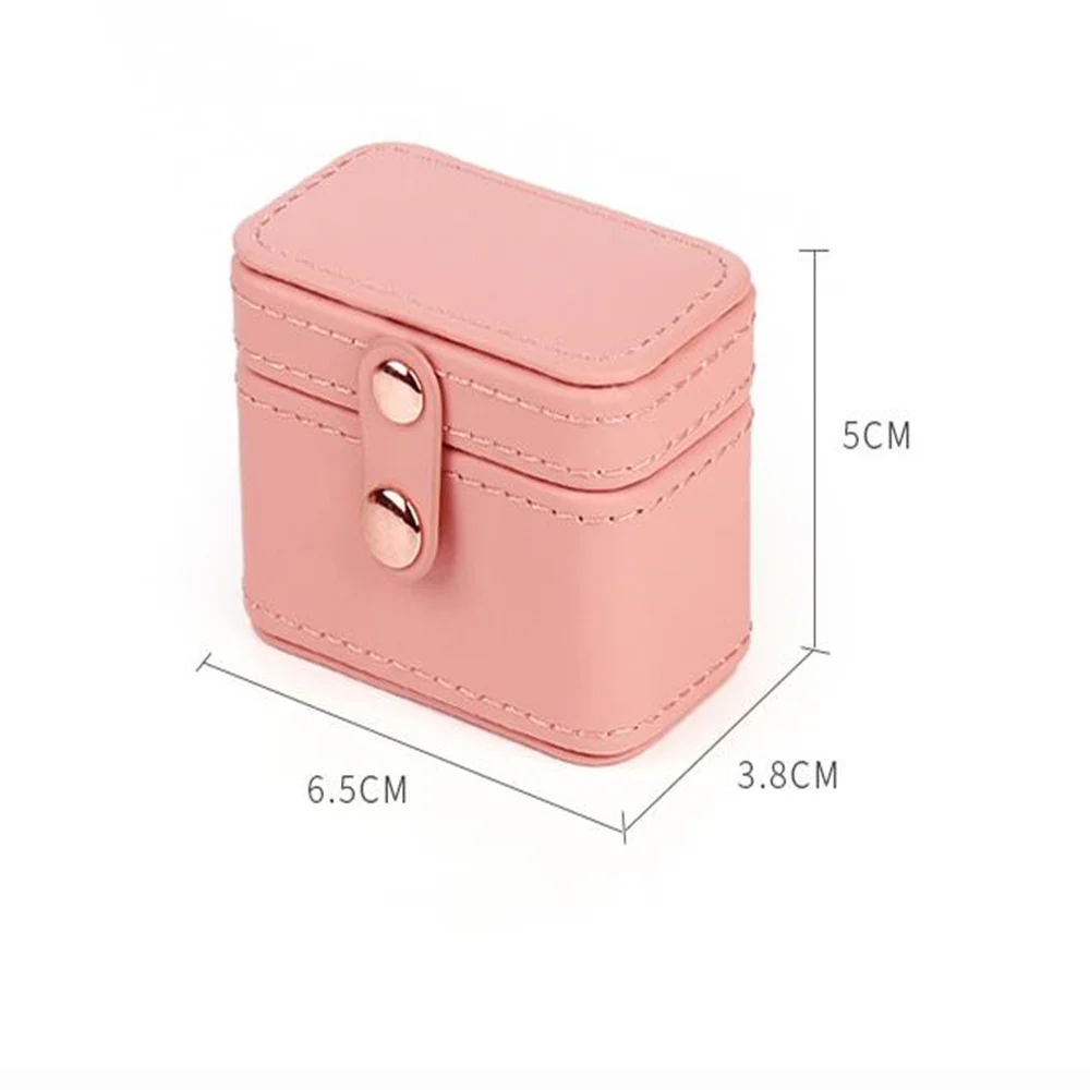 Новая мини шкатулка для ювелирных изделий модная коробка колец из искусственной