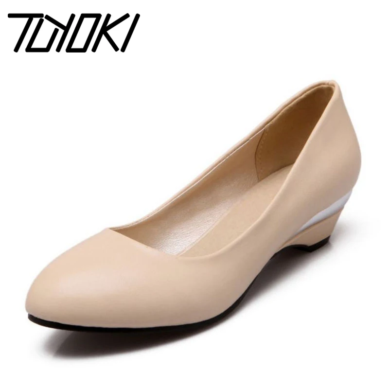 

Tuyoki Plus Size 32-48 5 Color Women Flats Shoes Simple Slip On Round Toe Sweet Shoes Women Solid Color Daily Office Footwear