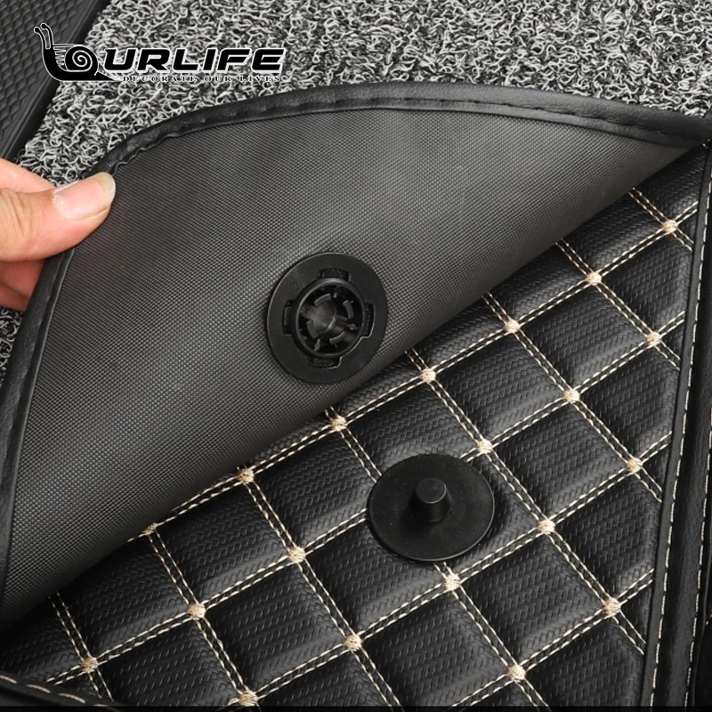 Car Floor Mat Interior Carpet Pu Leather Foot Pad Mats Cover Accessories Protection For Hyundai Sonata 2020 2021 DN8 10th