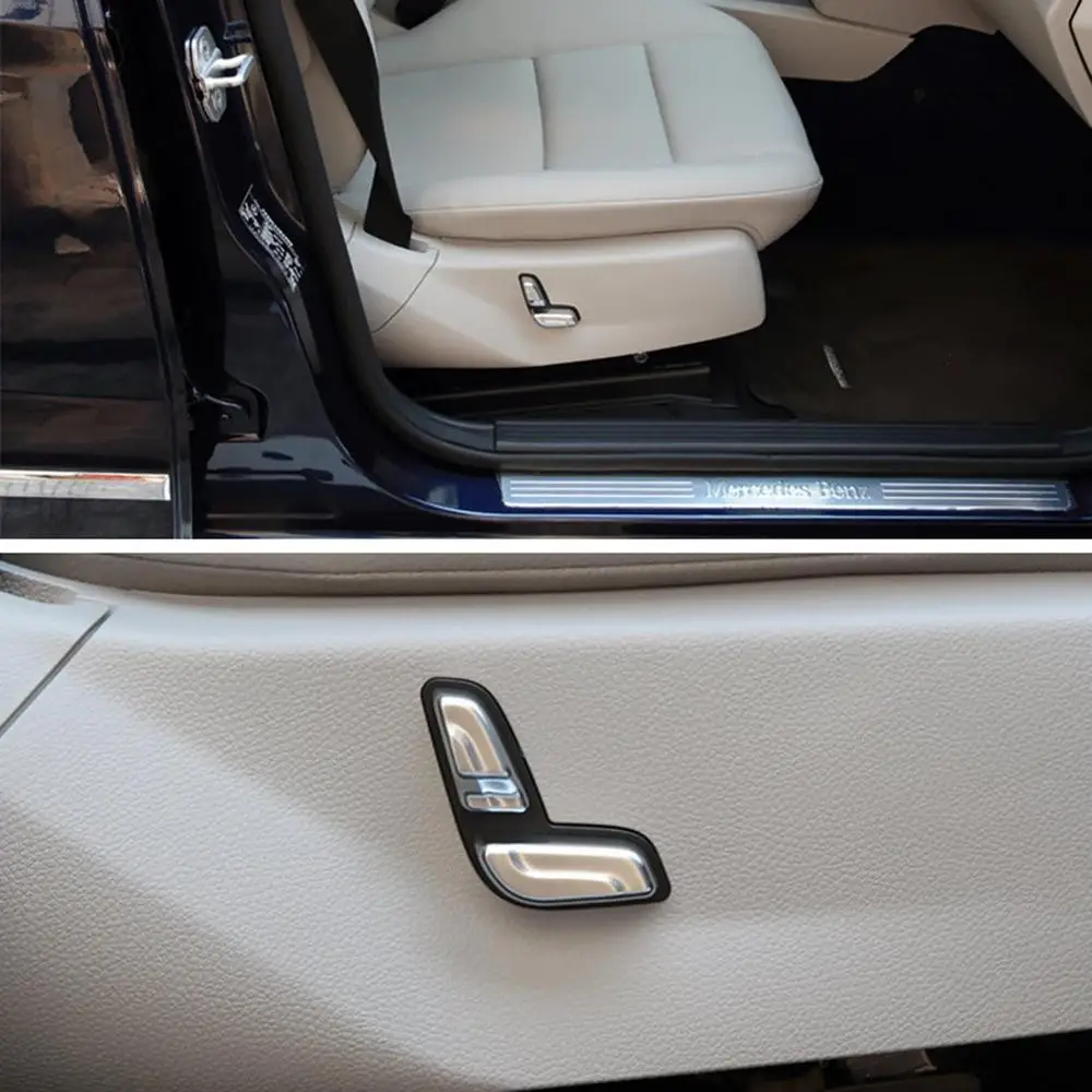 Airspeed автомобильное сиденье Кнопка регулировки крышки наклейка для Mercedes Benz A B C E класс W204 W212 GLA X156 CLA C117 GLE W166 ML GL GLS