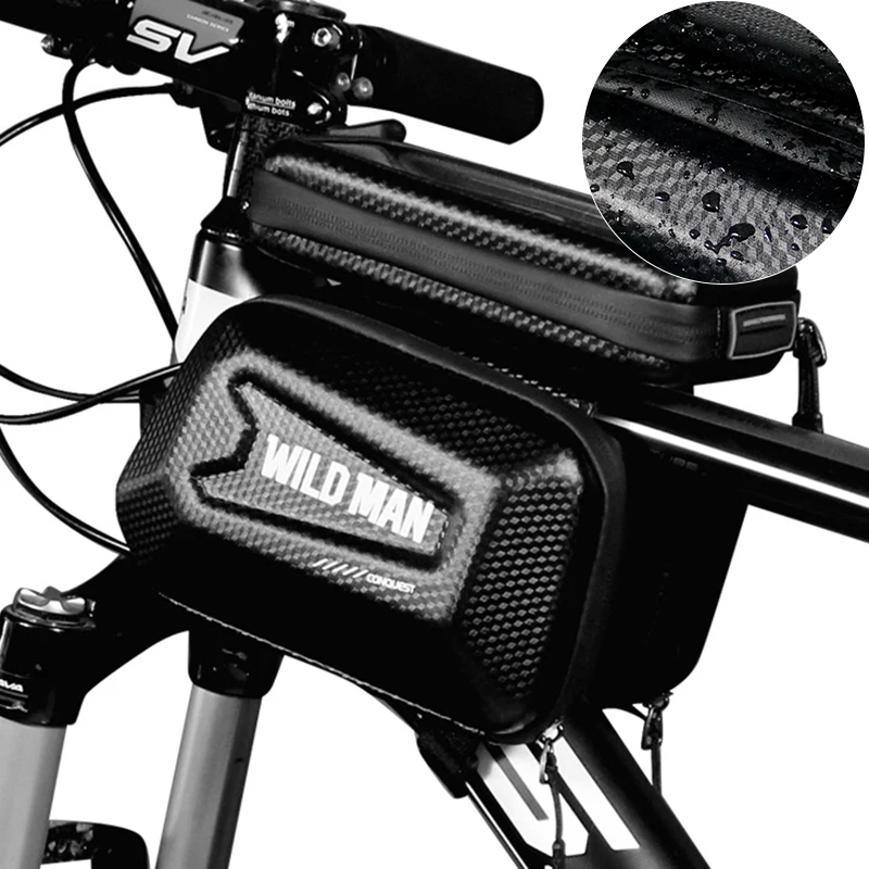 

WILDMAN Waterproof Bicycle Bag Frame Front Tube Cycling Phone Holder For 4.2Inch Anti Pressure Rainproof Saddle Tail Bag