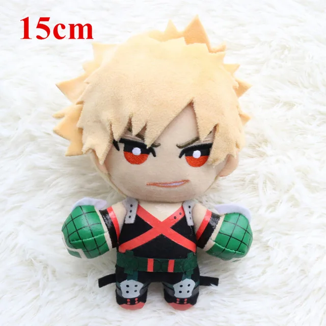 15cm toy Аниме My Hero Academy Izuku Midoriya Katsuki Bakugou Shouto Todoroki плюшевые кулоны милые подвесные игрушки мягкие куклы подарок - Цвет: 15cm toy