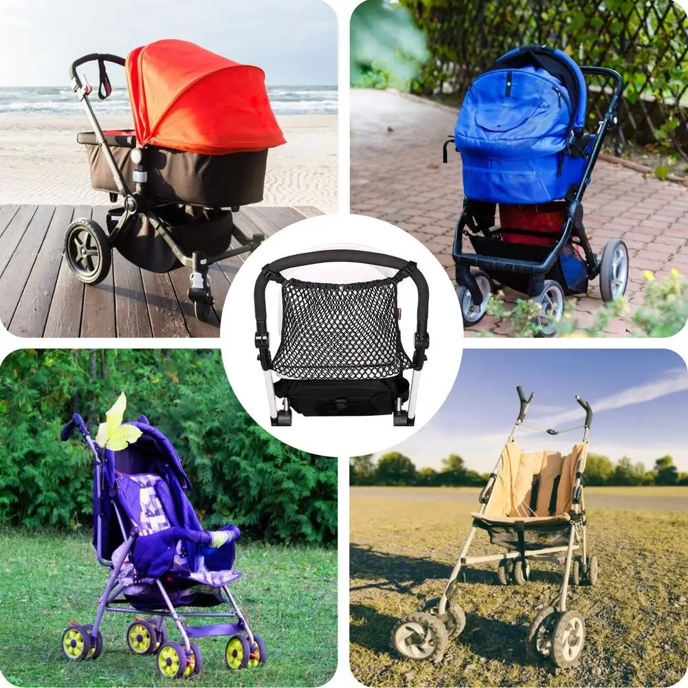 baby stroller accessories online	 Stroller Storage Bag Large Mesh Bag Baby Diapers Organizer Baby Carriage Bag Universal Accessories For Baby Strollers baby girl stroller accessories