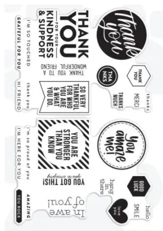 

thank you Transparent Clear Stamp for DIY scrapbooking/Card Making C575