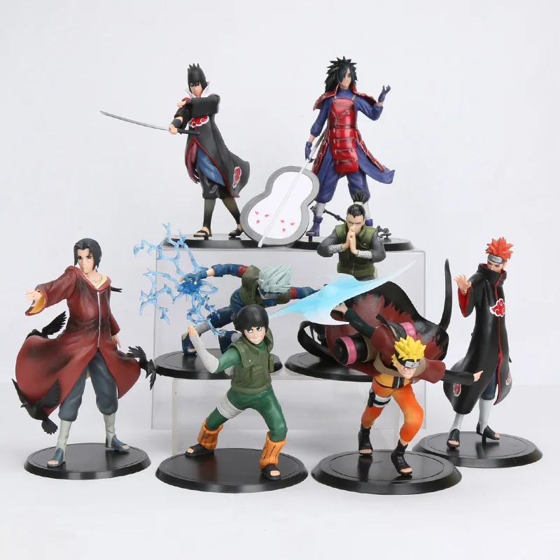 

Anime Naruto Shippuden Hatake Kakashi Shikamaru Namikaze Uchiha Naruto PVC Sasuke Minato Hyuuga Hinata Figure Toys
