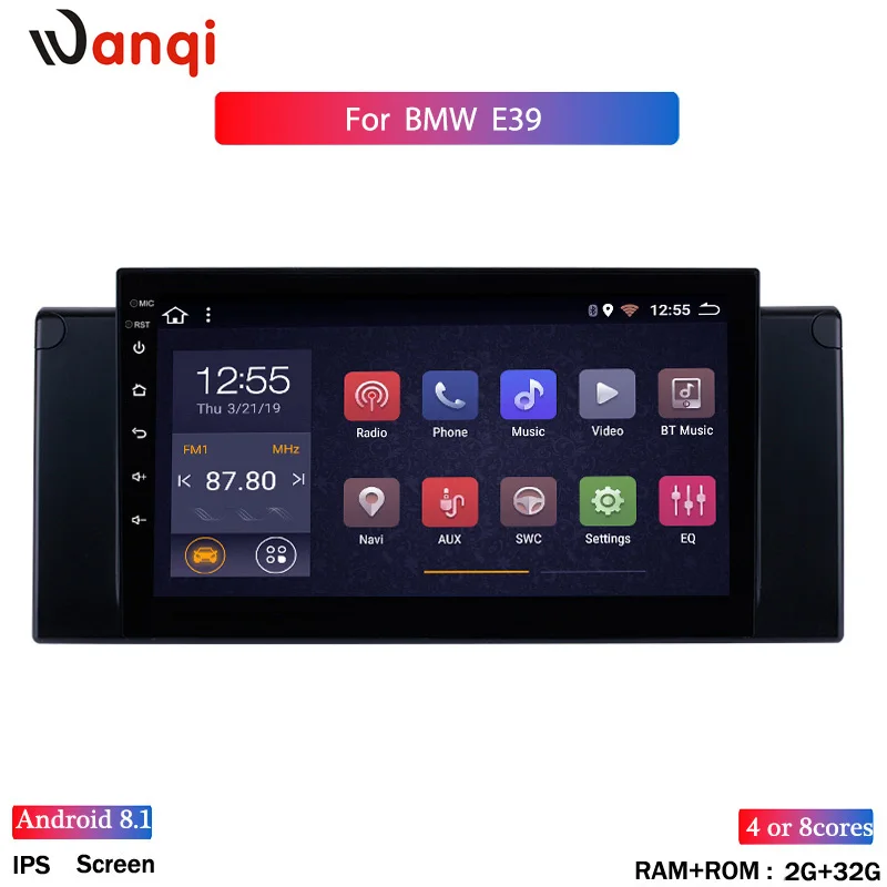 Android 8 1 carplay din стерео Мультимедиа Радио для BMW E39 X5 E53 gps Навигация dvd DSP RDS