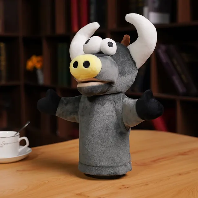 30cm Lovely Cute Unicorn Cock Bull Penguin Plush Hand Puppet  Doll  Toy Stuffed Animal Soft Gift for Children Kids  Adults 4