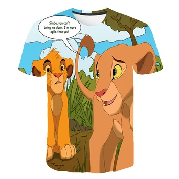 

Children Cartoon The Lion King Simba 3D Printing Tee Kids Tops Boy Dragon Ball z cosplay tshirt Summer Short baby T-shirt