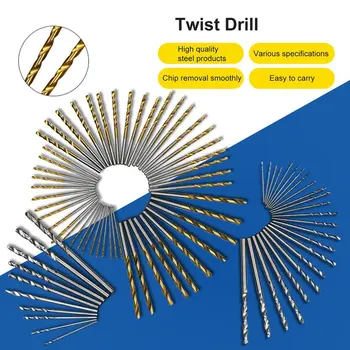 

Drill Bit Set High Speed Steel Practical Boxed Puncher Drilling Holes Home Twist Drills Suit 10/25/50 Pieces