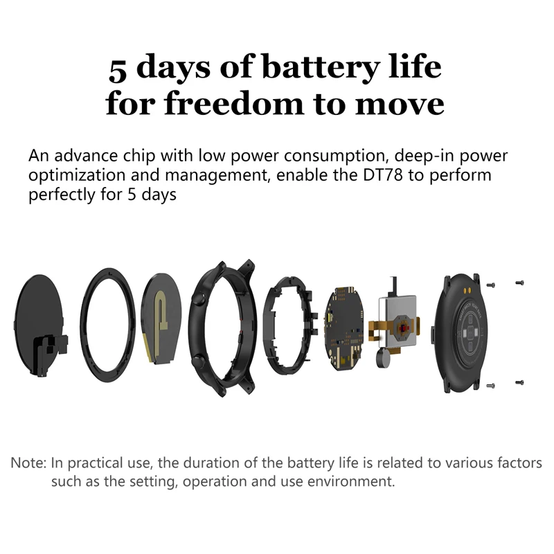 LYKRY DT78 Смарт-часы, умные часы, браслет, фитнес-трекер, беспроводные устройства, водонепроницаемый монитор сердечного ритма для мужчин и женщин