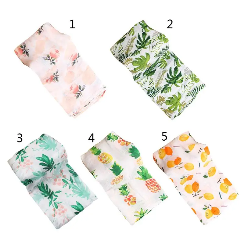 Cobertor de Bambu Musselina Bebê Floral Algodão Swaddle Envolve Recém-nascidos Fotografia Adereços Acessório 7 Cobertores e mantas