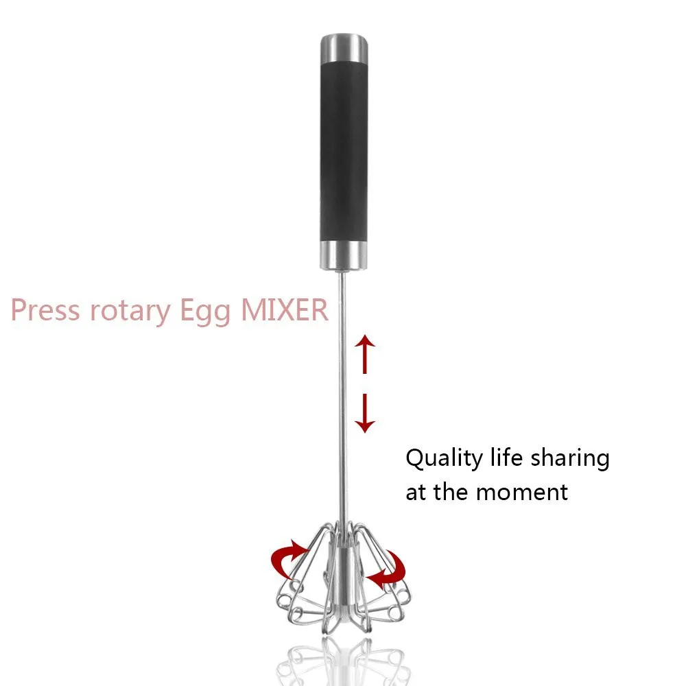 Кухонные приспособления, полуавтоматический взбиватель яиц, Ручное Вращение, нержавеющая сталь, взбиватель яиц, ручной блендер, миксер, взбиватель яиц