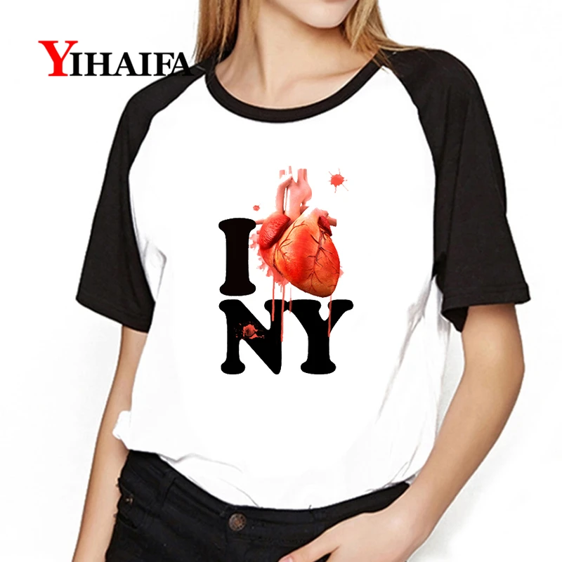 

Women T Shirts Letters Graphic Printed ees Short Sleeve Girls White Casual ops Ladies Creative Halloween