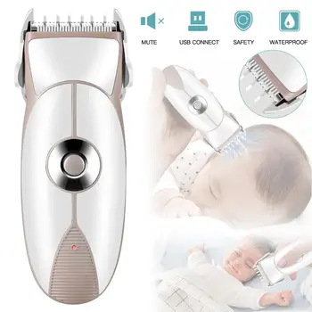 

Baby Hair Clipper USB Rechargeable Waterproof Hair Clipper Baby Infant Child Shaving Head Electric Clipper