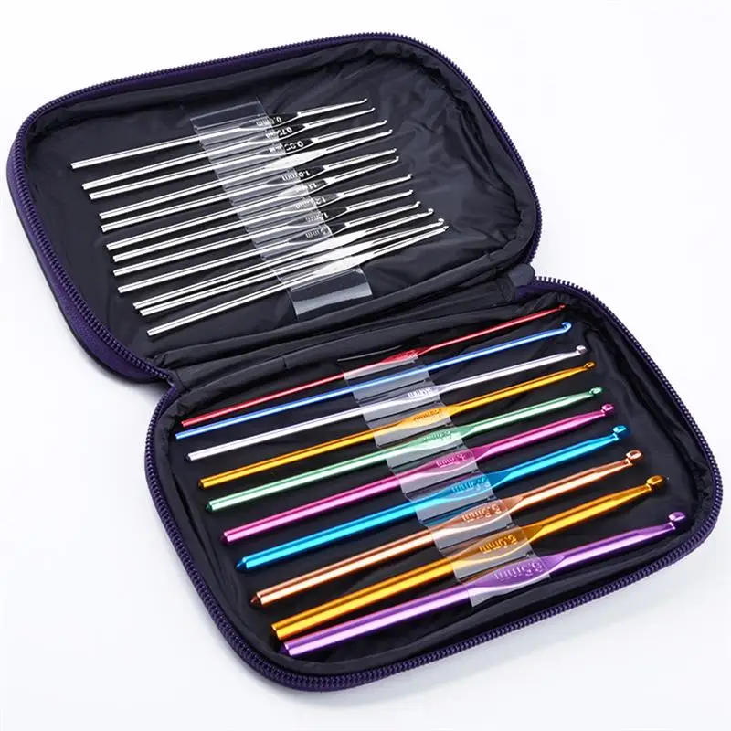 22pcs/set Hand Sewing Needles Knitting Needles Metal Crochet Sweater