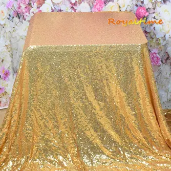 

Customize- 2 pcs gold Sequin Tablecloth 90x132inch-225x330cm