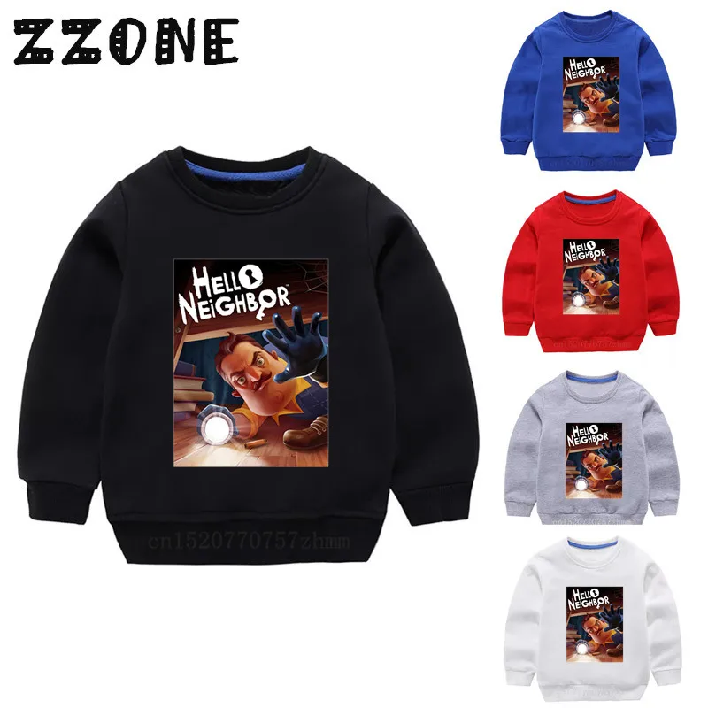 

Children's Hoodies Kids Funny Game Hello Neighbor Cartoon Sweatshirts Baby Cotton Pullover Tops Girl Boy Autumn Clothes,KYT5225