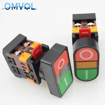 

1PC Start-stop Double push button switch with lamp