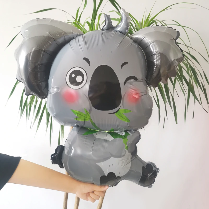 Globo de helio con forma de Koala Jumbo para fiesta de cumpleaños, globo de con diseño de Animal bonito y raro, adornos para fiesta de cumpleaños, Baby Shower, 5 y
