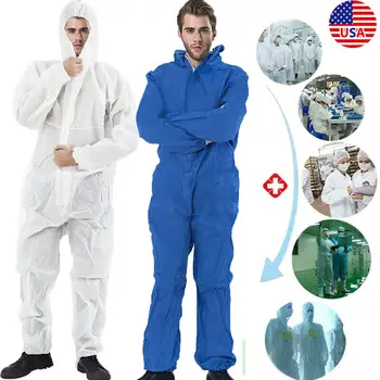 

Protective Clothing Reusable Protective Overall Suit Splashproof Lab Hospital Protection Clothing Wholesale