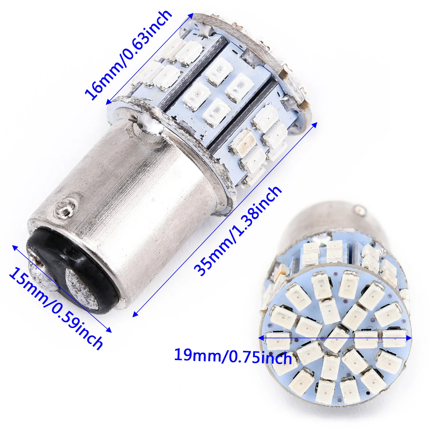 2x 3W Red 1157 BAY15D-1206-50SMD LED Car Tail Lights Reverse Light Lamp Bulbs R1 |