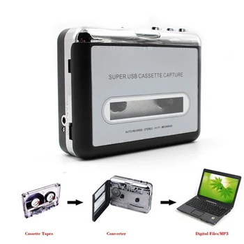 

Tape to PC Super USB Cassette-to-MP3 Capture Audio Music Player CD Converter